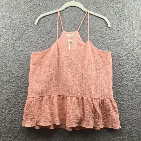Maisie‎ Ruffle Hem Tank Top Blush S - Picture 1 of 3